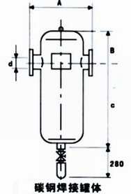 碳钢焊接外壳系列气水分离器